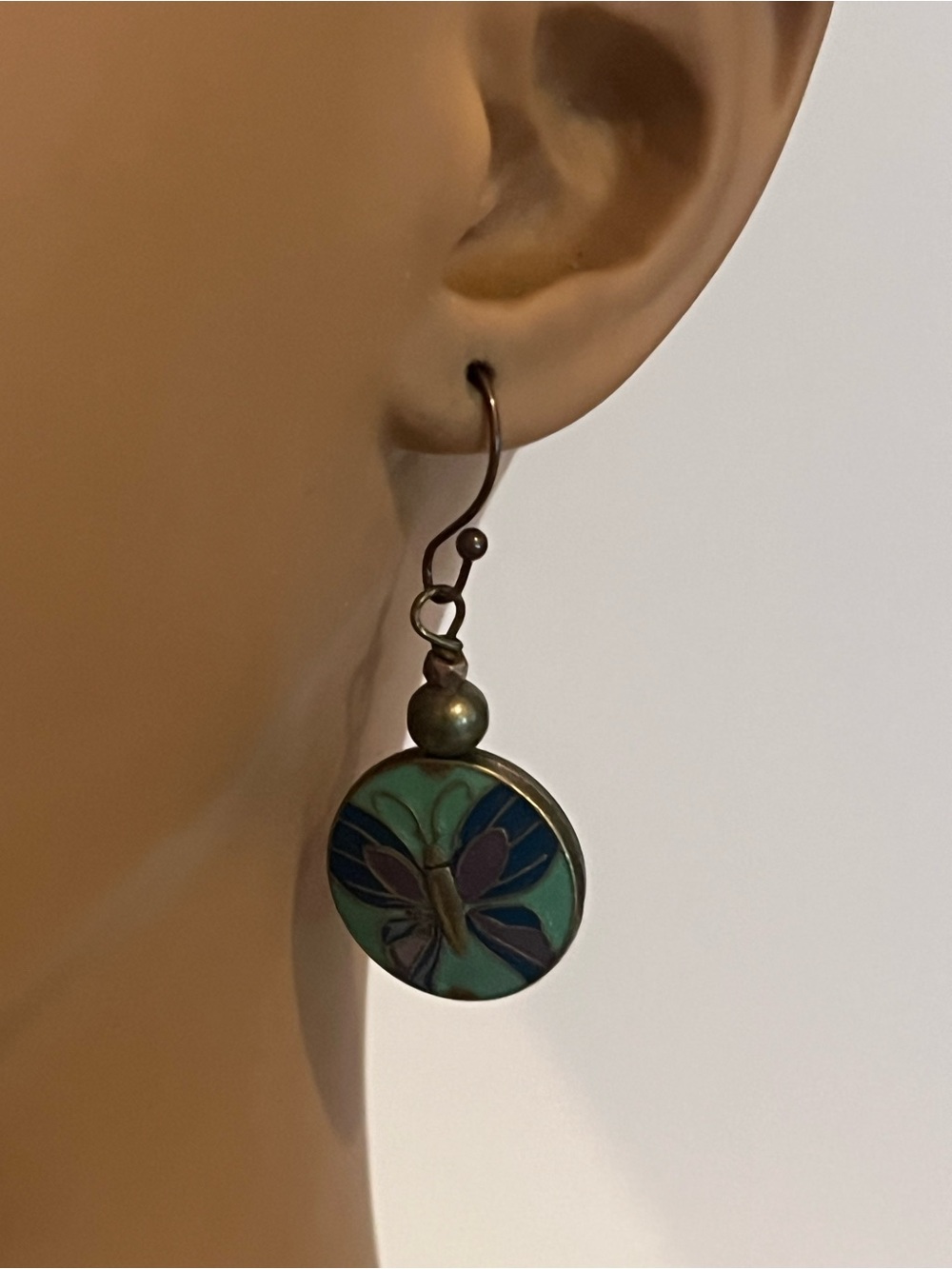 Enamel Butterfly Earrings